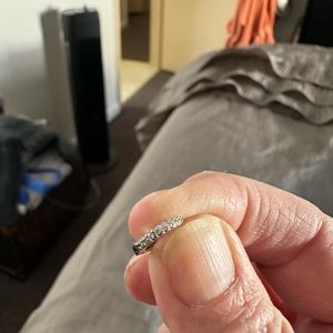 Tiny earrings, Sterling Silver, cubic inlay